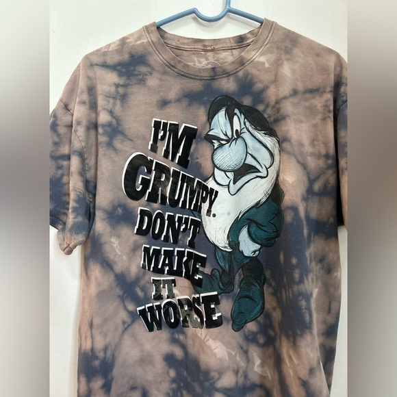 Acid Washed Disney I’m Not Grumpy… Graphic T-Shirt Size XL - Picture 2 of 8